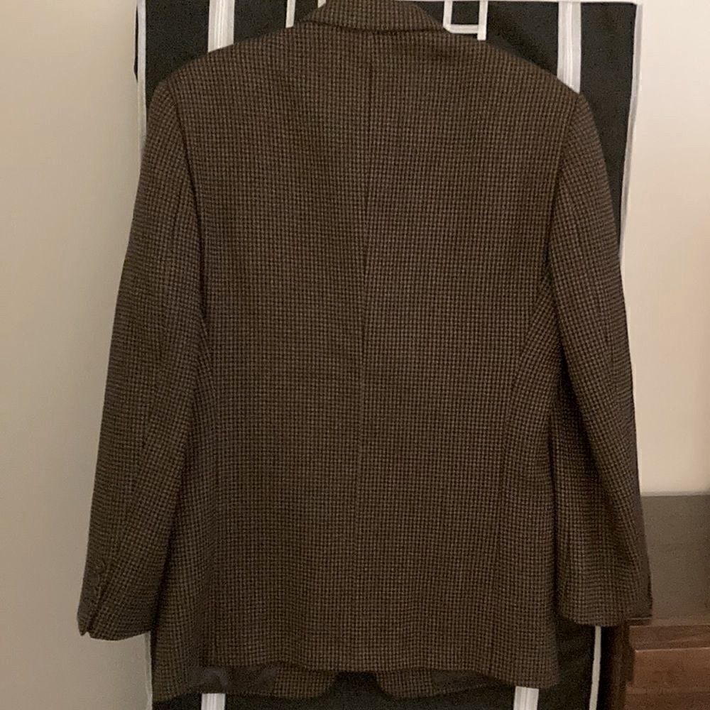 Valentino NWOT Mens Brown Houndstooth Wool Sport Jacket. Size 40R. - Picture 4 of 11